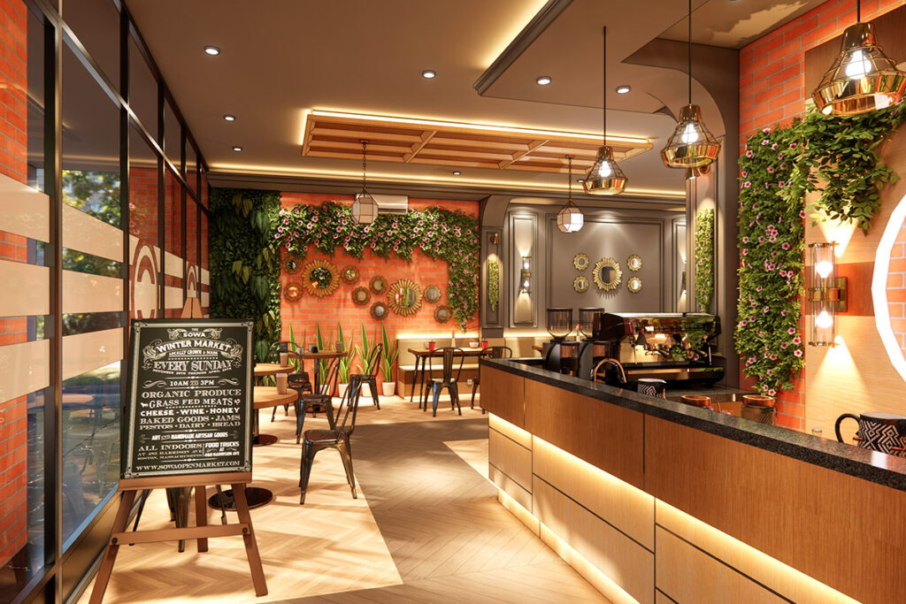 Bar in stile industriale