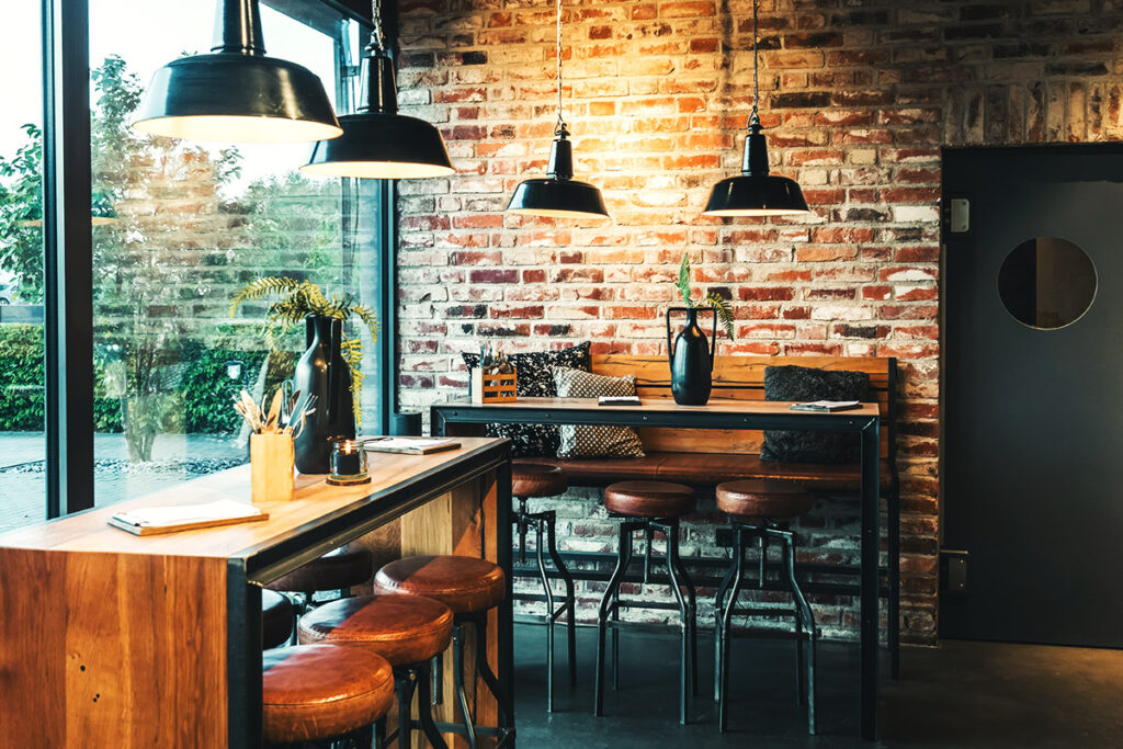 Bar in stile industriale