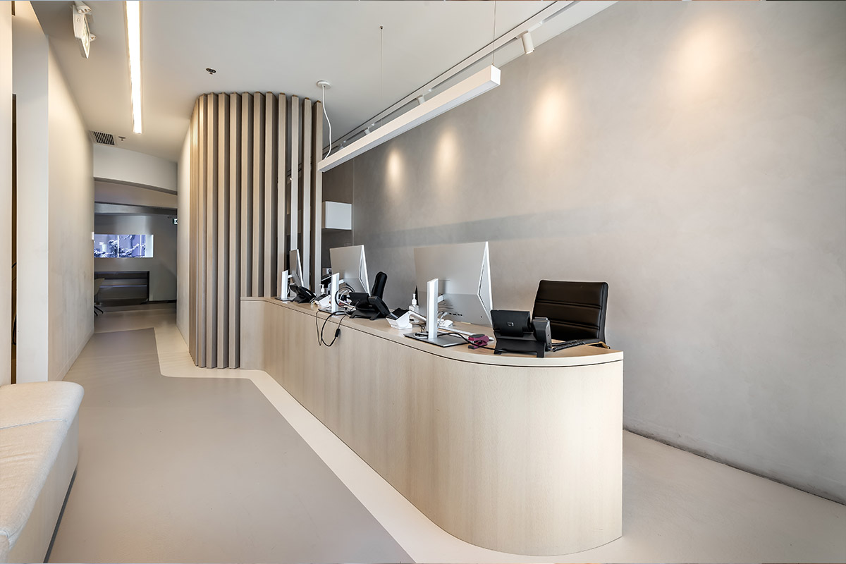 reception e sala d'attesa studio dentistico